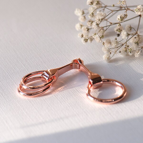 Scarf Buckle, Rose Gold Scarf Buckle, Horse Buckle, Silk Scarf Accessory, Snaffle Bit Scarf Ring, Rose Gold  Gift Boxed Scarf Accessory