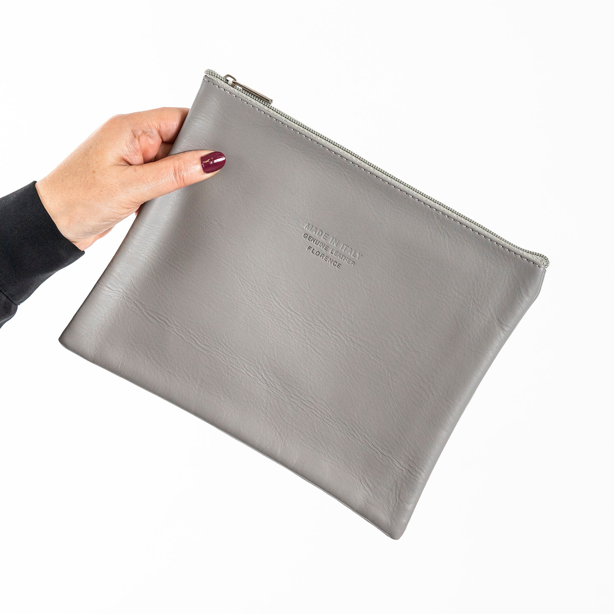 Fauré Le Page Pochette Zip 29 - Grey Clutches, Handbags - FLP20704