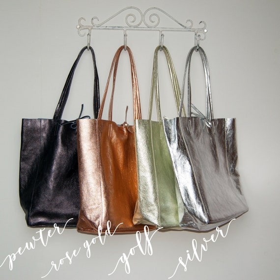 Rainbow Metallic Tote Bag | Gap