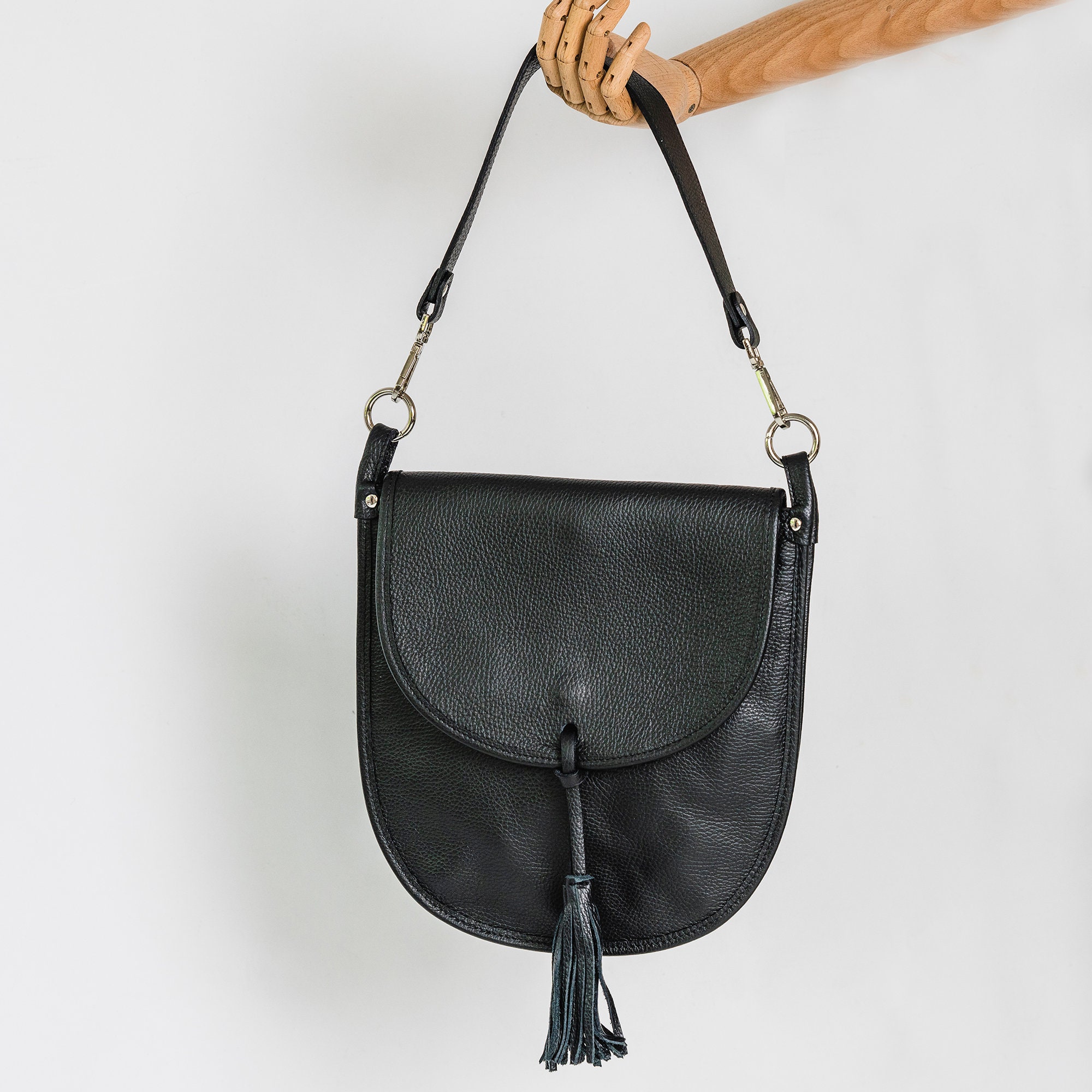 Black tassel shoulder bag Clearance