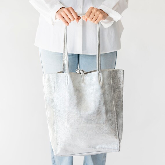 Shopping Tote XL Nylon Silver