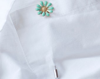Mint Green Flower Lapel Pin, Mint Green Daisy Pin Brooch, Wedding Accessories, Mint Green Lapel Flower, Green Flower Brooch, Wedding Pin