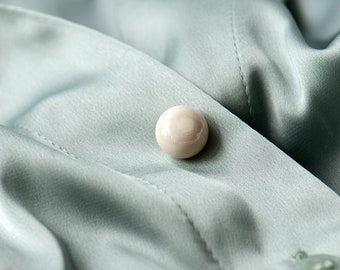 Modesty Pin, Ceramic Button Pin, Cream Modesty Pin, Cream Lapel Pin, Blouse Pin, Scarf Fastener, Gaping Top Pin, Cream Lustre Pin, Lustre