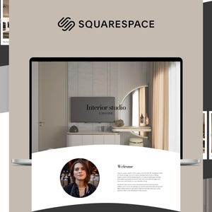 Squarespace website Template for Interior Designers, Architects, property stylists Minimal one page Theme