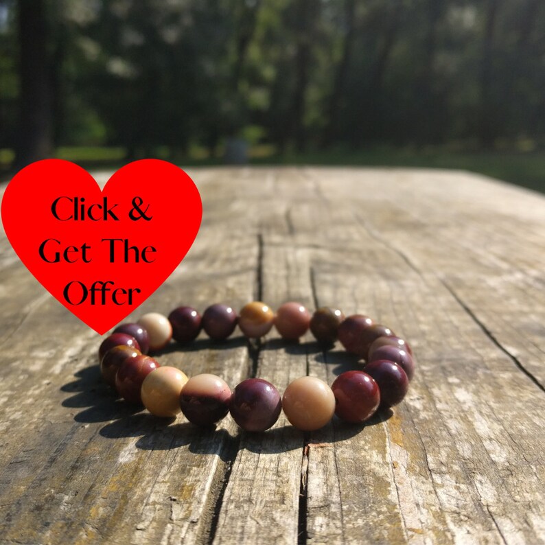 Mookaite Bracelet 10mm Protection Bracelet Courage Bracelet Grounding Bracelet Strength Bracelet for Mens Bracelet Womens Gift for Men Gift