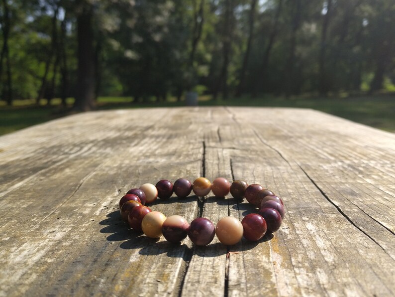 Mookaite Bracelet 10mm Protection Bracelet Courage Bracelet Grounding Bracelet Strength Bracelet for Mens Bracelet Womens Gift for Men Gift