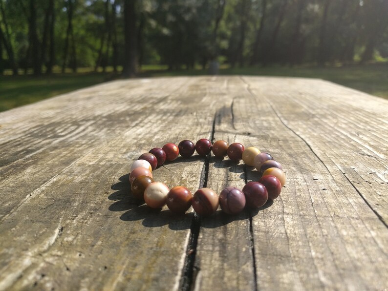 Mookaite Bracelet 10mm Protection Bracelet Courage Bracelet Grounding Bracelet Strength Bracelet for Mens Bracelet Womens Gift for Men Gift