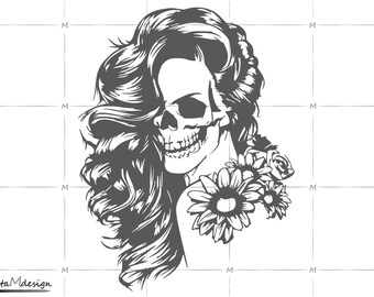 Download Woman Sugar Skull Etsy