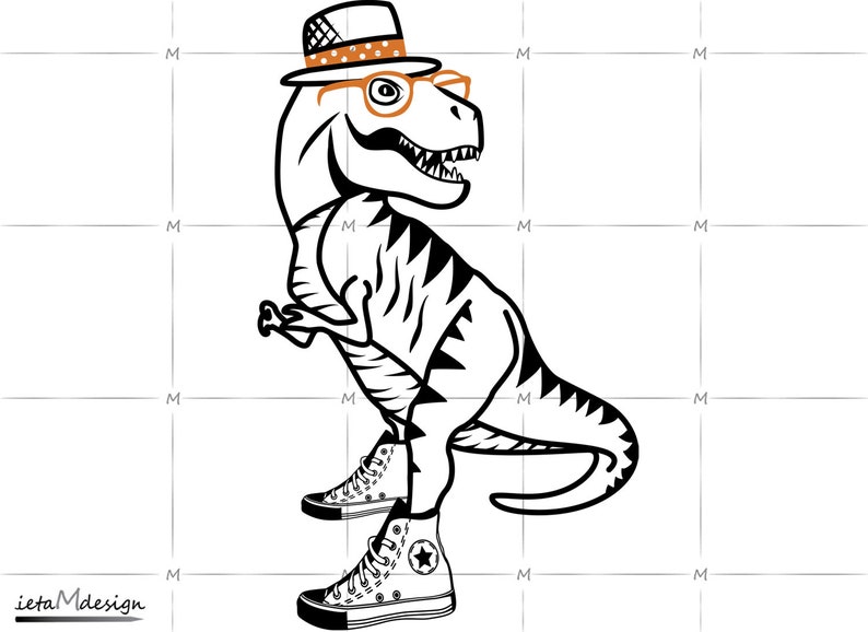 Download Dino with Sneakers Digital File Sneakers Svg Dino Svg | Etsy