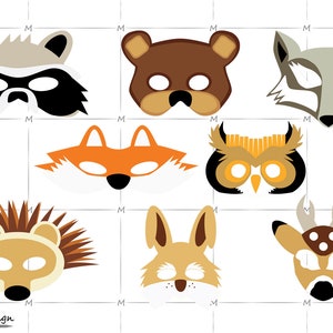 Animals Props Digital file, Props SVG, Animals SVG, Masks SVG, Party svg, Kids svg