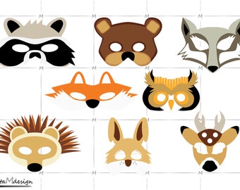 Animals Props Digital file, Props SVG, Animals SVG, Masks SVG, Party svg, Kids svg