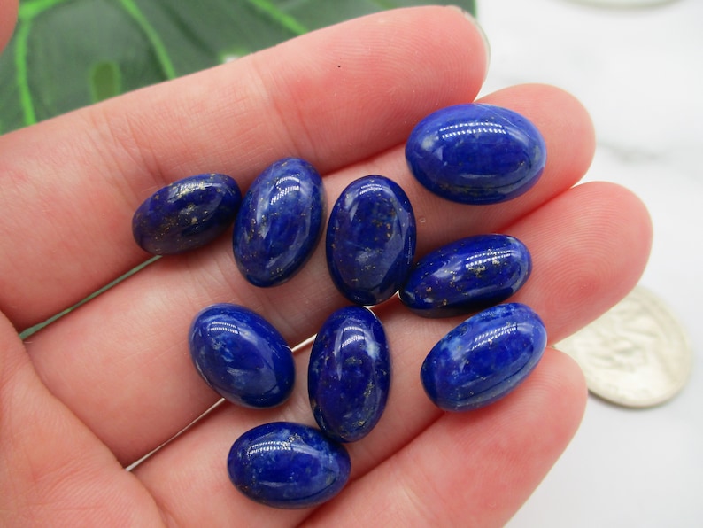 Natural Lapis Lazuli Smooth Cab A0053 Natural Cabochon Lapis Lazuli Lot Ring Cabochon Jewelry Supplies Blue Gemstone