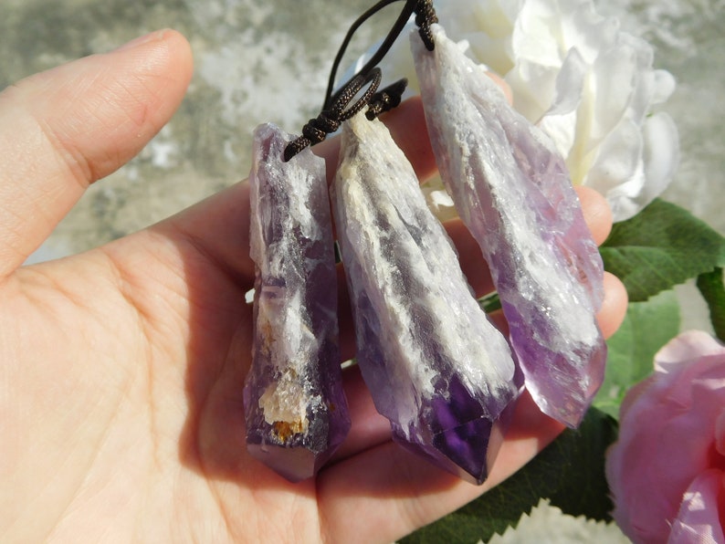 February Birthstone Healing Stone Gift for Girlfriend Wire Wrapped Necklace Purple Amethyst Gemstone Necklace for Woman