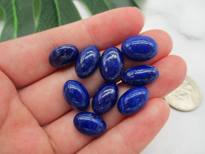 Natural Lapis Lazuli Smooth Cab A0053 Natural Cabochon Lapis Lazuli Lot Ring Cabochon Jewelry Supplies Blue Gemstone