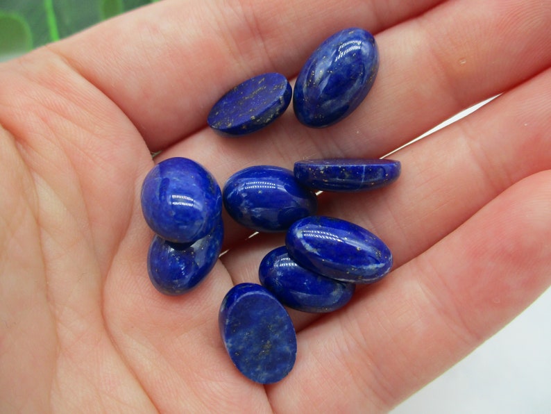 Natural Lapis Lazuli Smooth Cab A0053 Natural Cabochon Lapis Lazuli Lot Ring Cabochon Jewelry Supplies Blue Gemstone