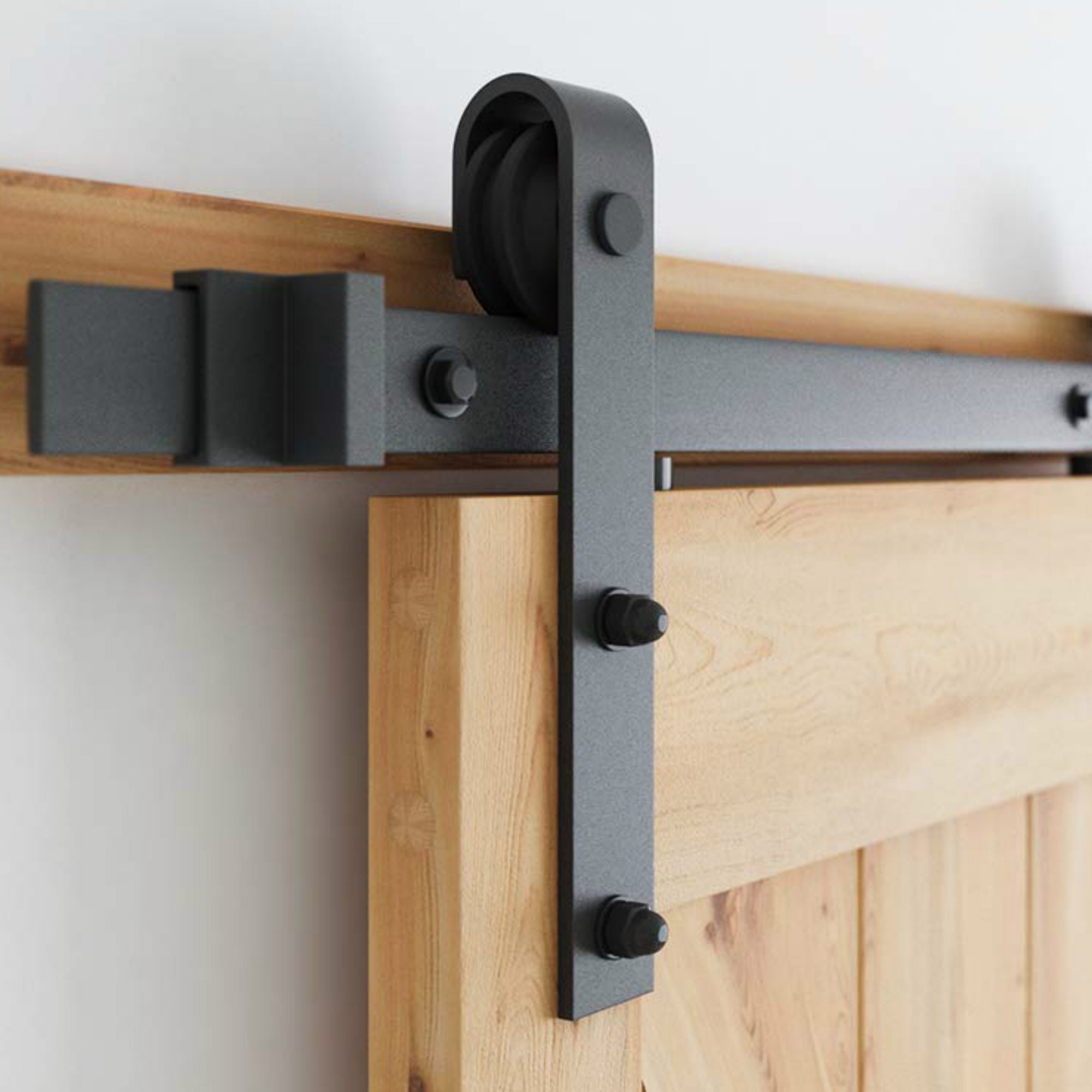 Steel Sliding Barn Wood Double Door Cabinet Closet Hardware Track Set 6FT Rustic Steel Sliding Barn Wood Double Door Cabinet Closet Hardware Track Set 6FT Rustic
