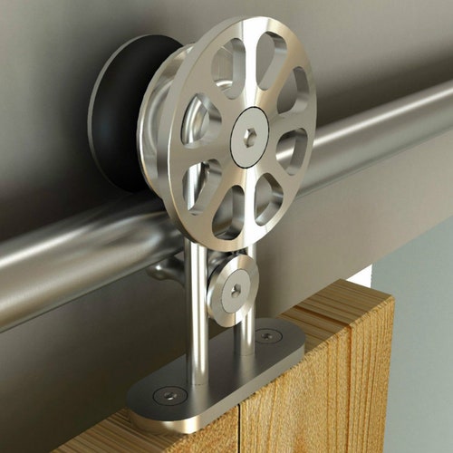 DIYHD Stainless Steel Sliding Barn Wood Door Hardware Movable Etsy