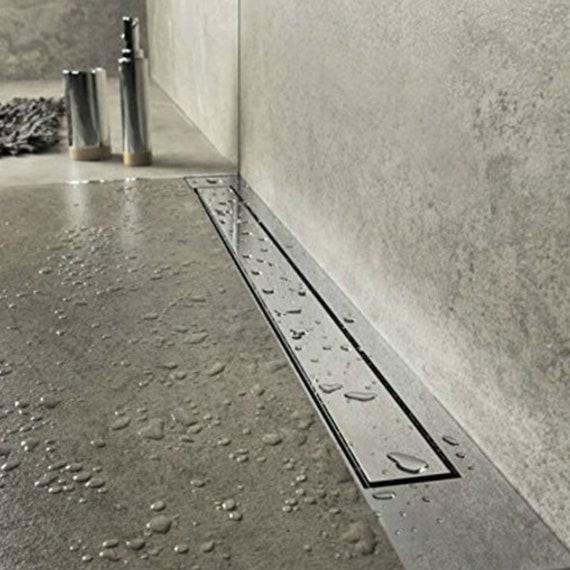 Smooth Surface Flat Stainless Steel Long Shower Channel Drain | Etsy