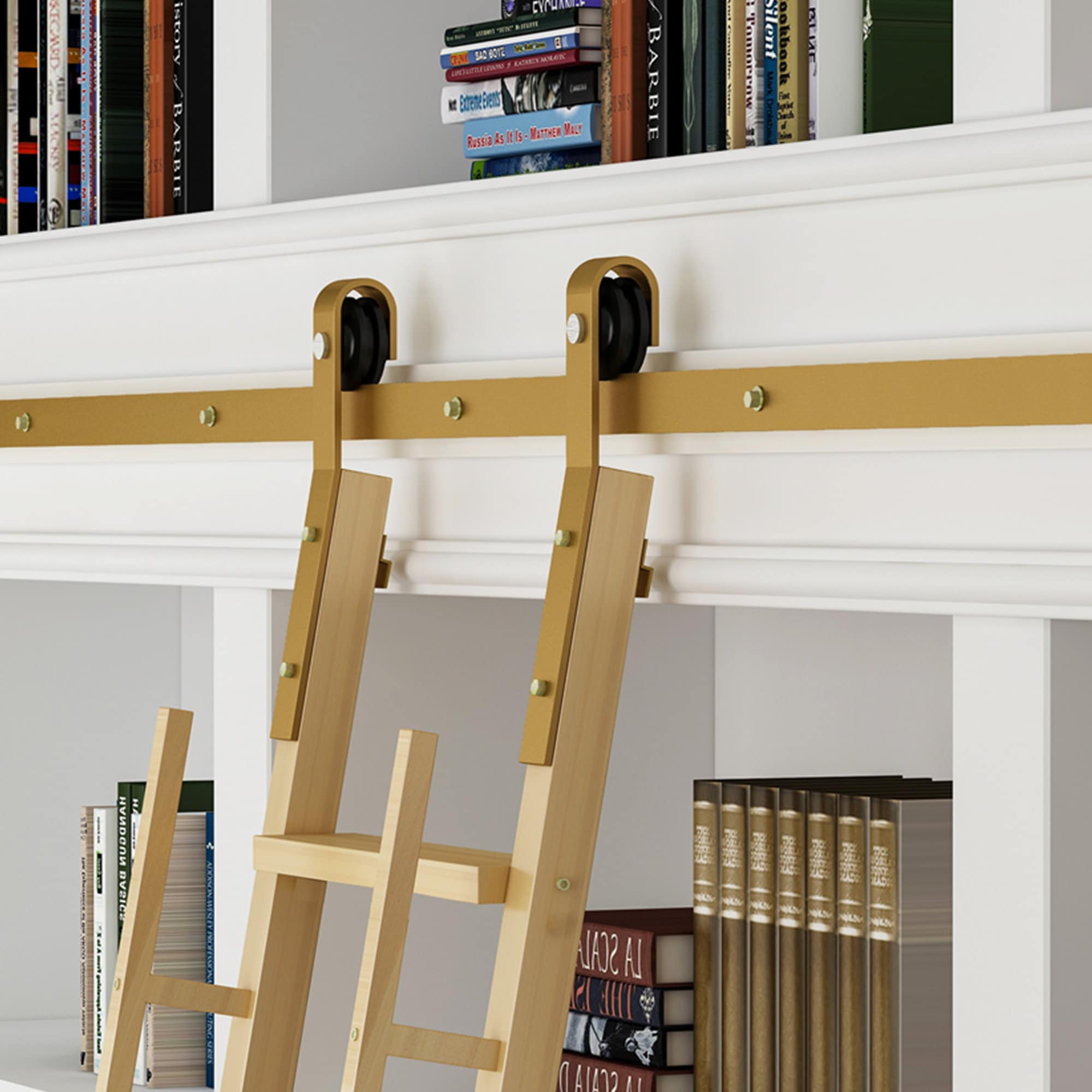 セール 登場から人気沸騰 MukoRiverRockler 8' Rolling Library Ladder Hardware Kit
