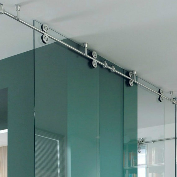 Top Ceiling Mount Brushed Stainless Steel Twin Roller Glass Etsy