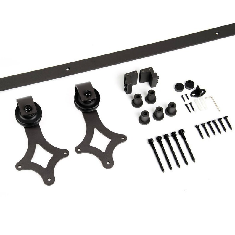 American Countryside Black Steel Sliding Garage Panel Track Etsy