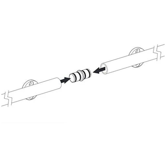 DUAL WHEEL Bypass Brossé Acier inoxydable Haut monté Sliding DUAL WHEEL Bypass Brossé Acier inoxydable Haut monté Sliding