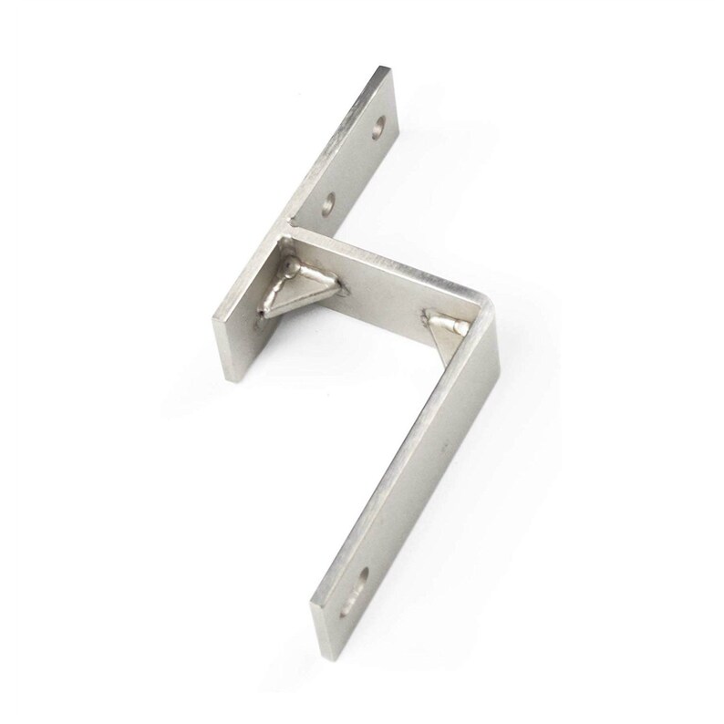 58FT Brushed nickel steel bypass barn door hardware one piece Etsy