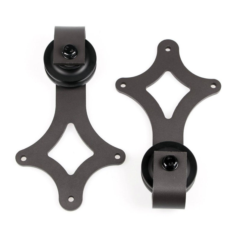 American Countryside Black Steel Sliding Garage Panel Track Etsy