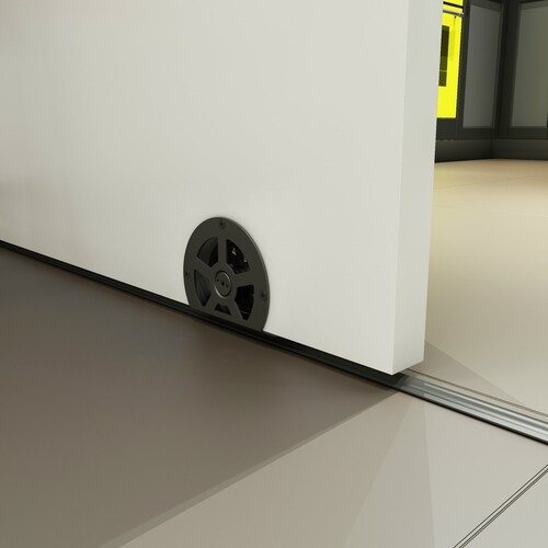 Smooth Black Soft Close Mechanism Box Sliding Barn Door Bottom Hong Kong Mechanism Box Sliding Barn Door Bottom, Sliding Door Bottom Track Hardware