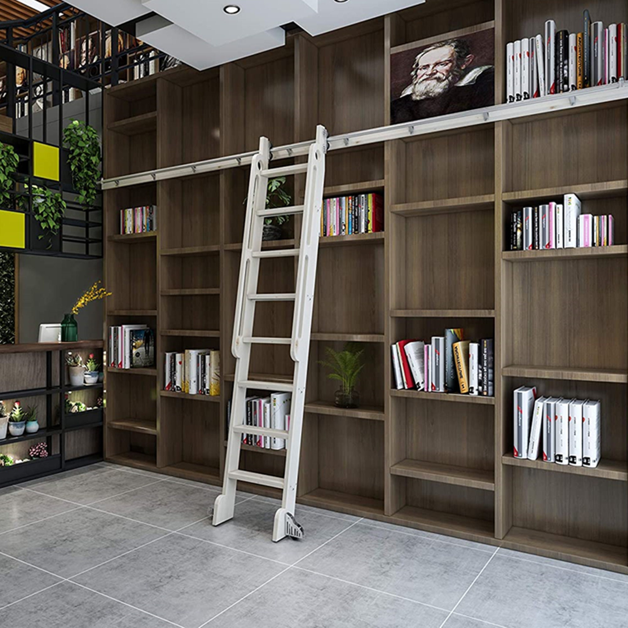 Telescoping library ladder online