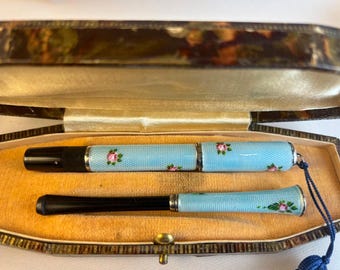 Raro juego de esmalte Montblanc - década de 1920