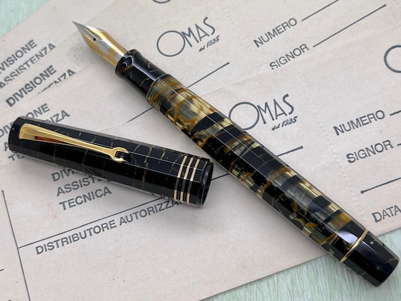 筆記具 OMAS Lucens Blue Limited Edition EF Omas Limited Edition Blue Lucens Fountain Pen and Pencil