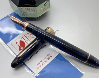 Omas 556/S With Rolled Gold Cap - Flexible Nib - Fountain Pen - Etsy