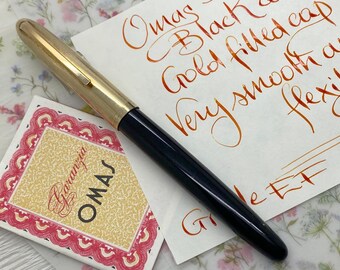 Omas Extra 556/S rolled gold cap - 1950s fountain pen - EF