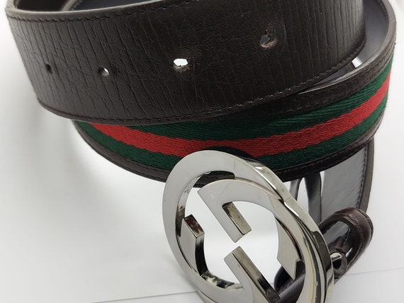 gucci web band belt