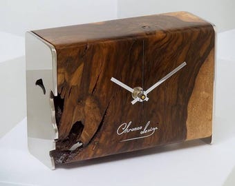 Wooden Table Clock: Handmade Timepiece, Home and Office Decor