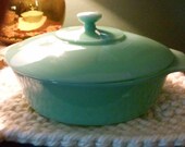 Anchor Hocking Fire King Jadeite Covered Casserole, 2 Quart