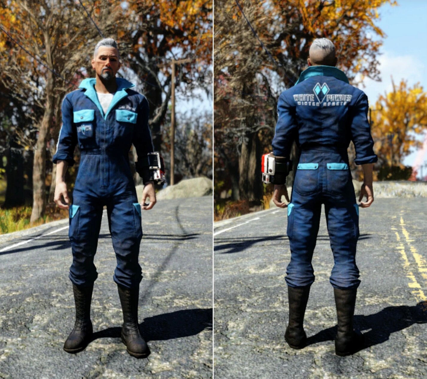 Fallout 76 PS4/5 All Rare Outfits in FO76 BOS Forest Camo Whitepowder