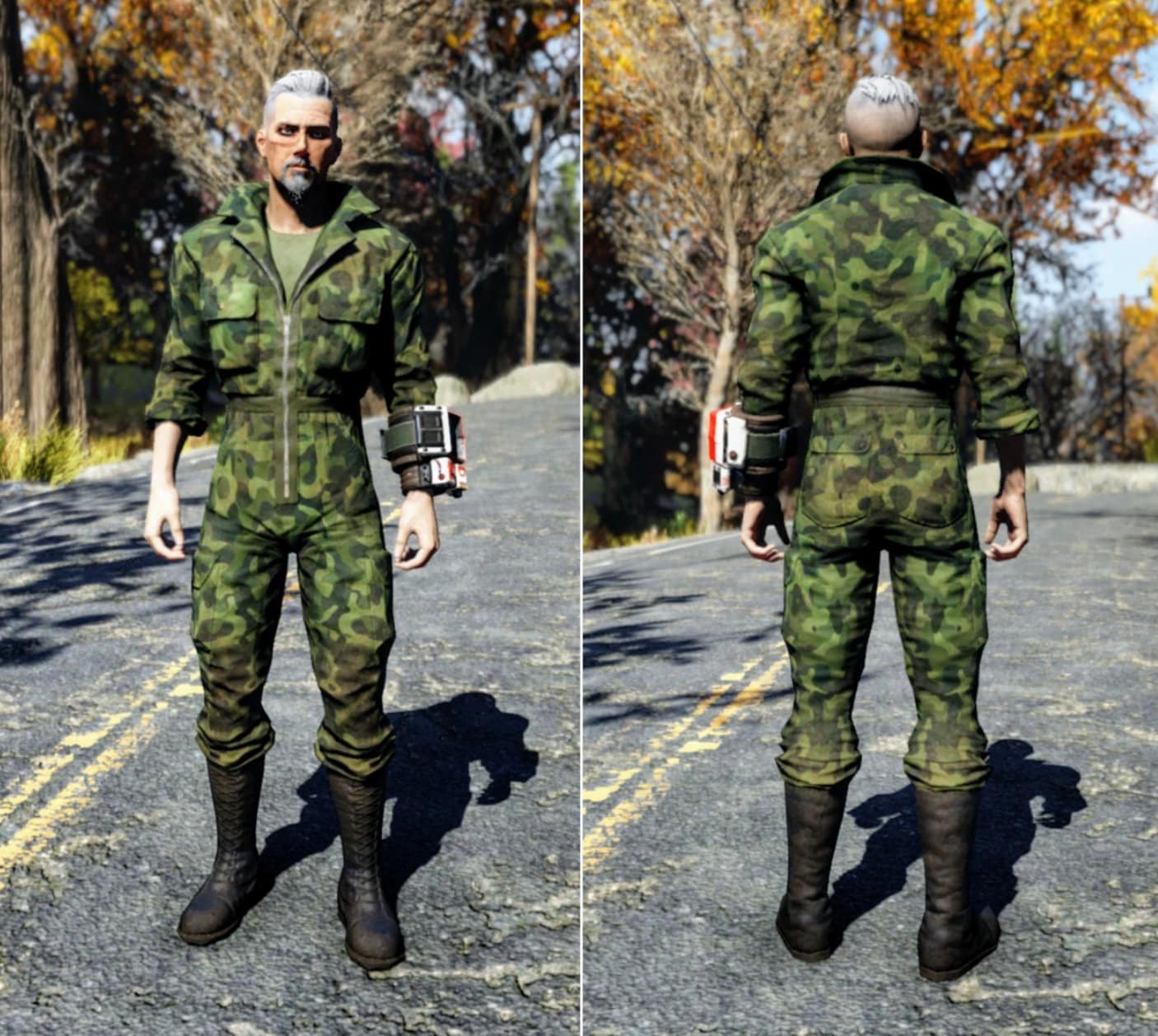 Fallout 76 PS4/5 All Rare Outfits in FO76 BOS Forest Camo Etsy