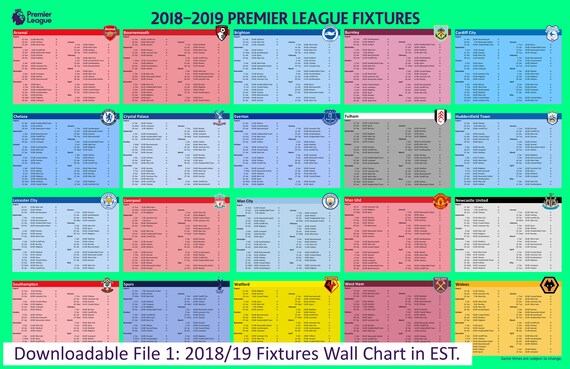 Premier League Wall Chart
