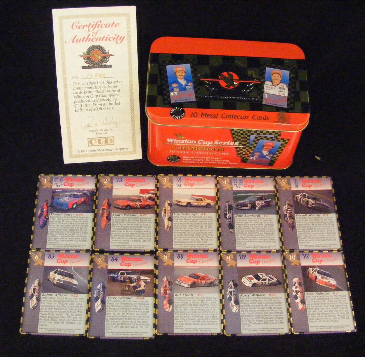 1995 Metallic Impressions Kyle Petty Metal Card Set