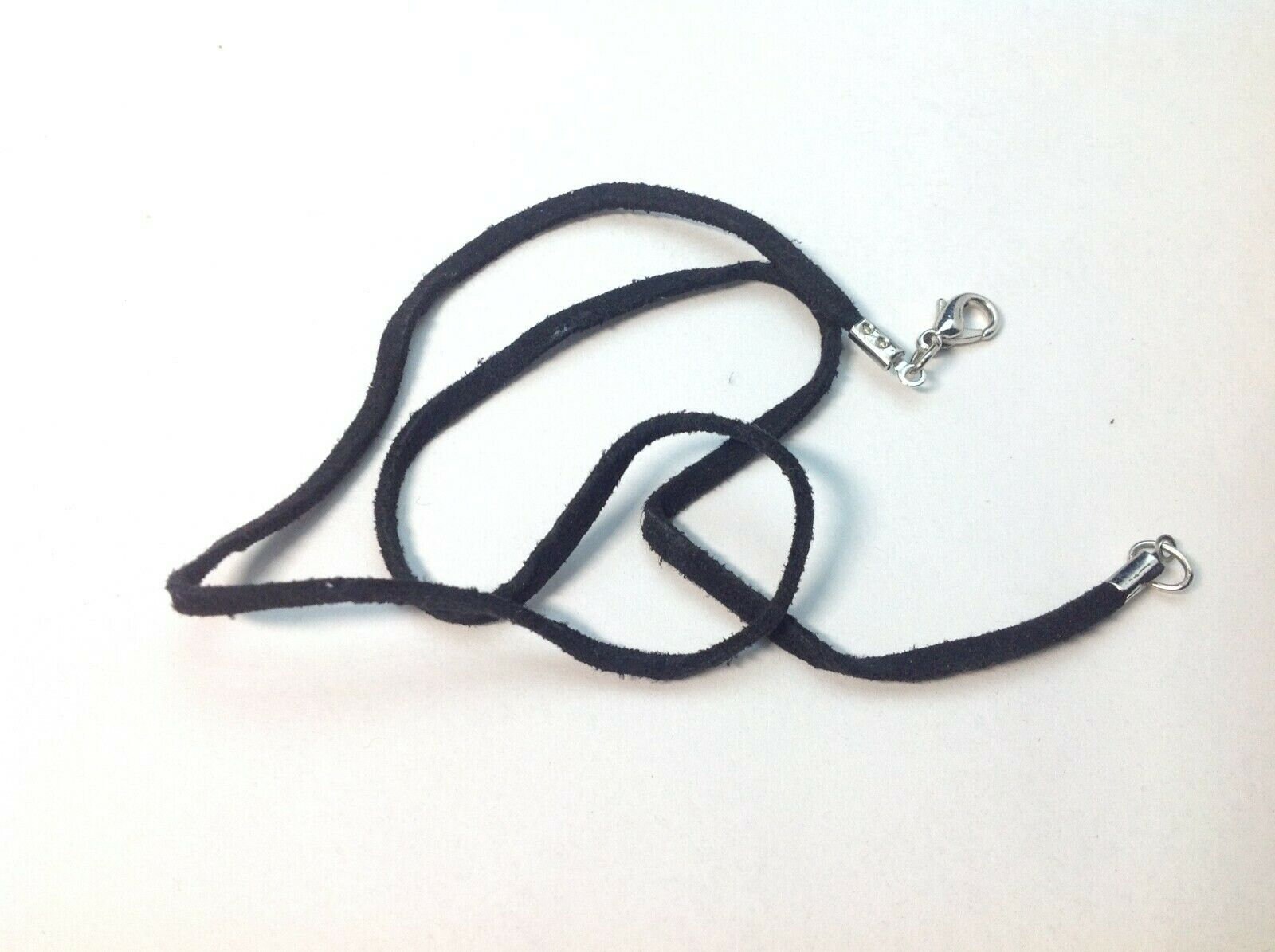 Black Leather Necklace Strap 17 Inches Long Etsy