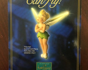 Wdcc Disney Post Card 4" X 6" Tinkerbell You Can Fly!