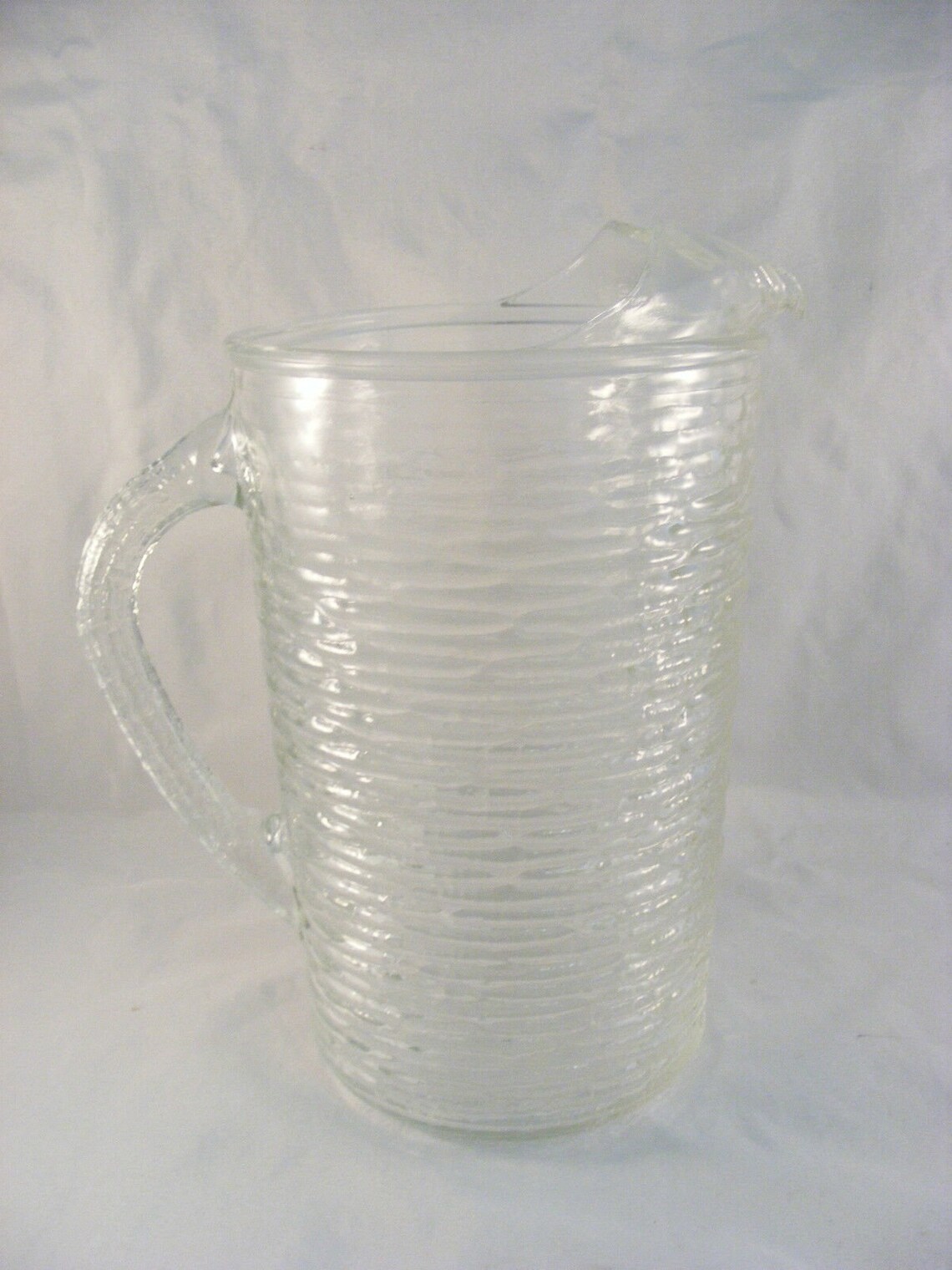 Thick Glass Serving Pitcher 9 Tall 5 Diameter Etsy