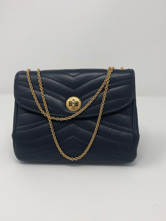 small navy evening bag