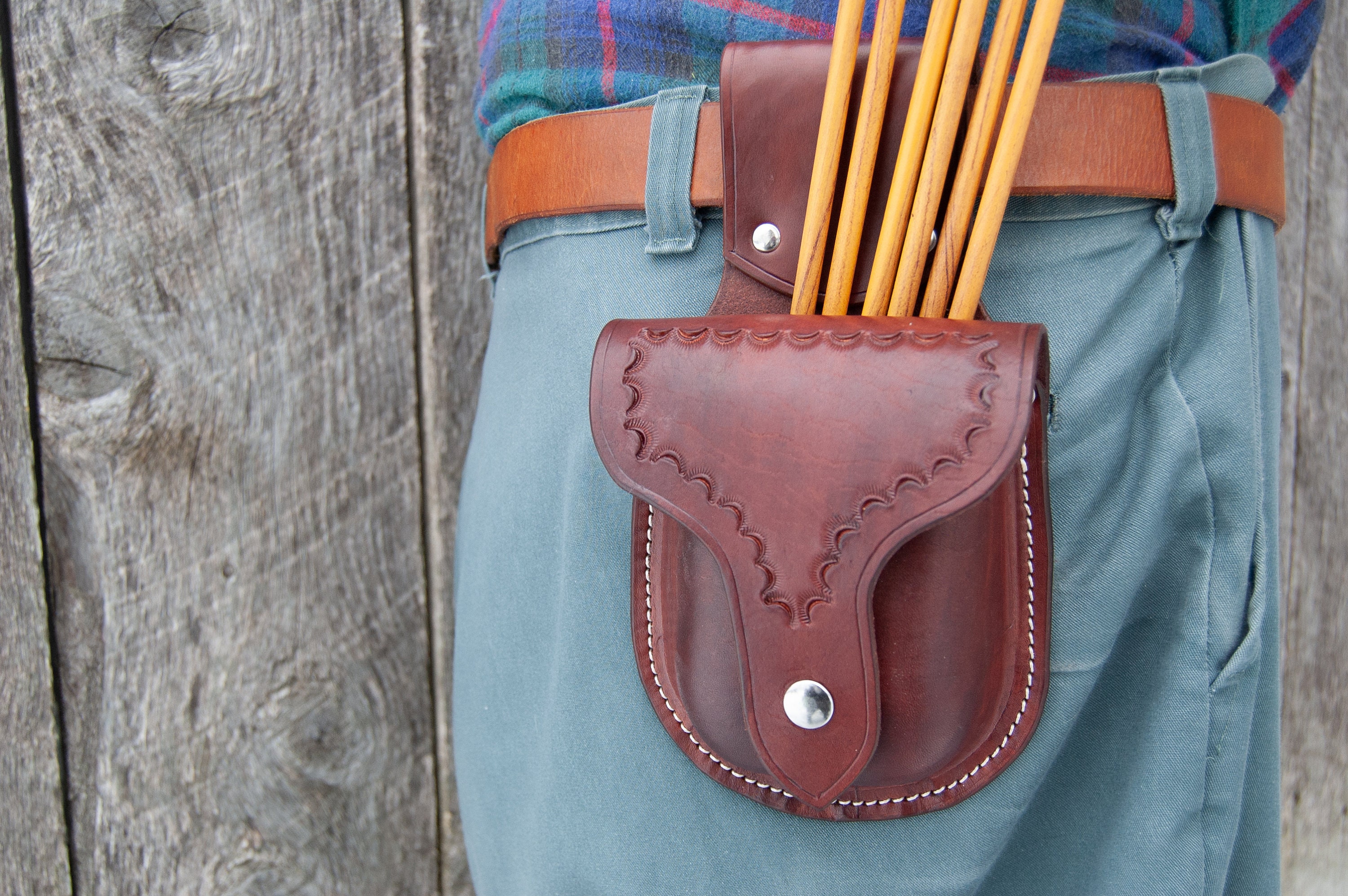 POCKET Quiver Leather Archery Quiver Arrow Quiver with wet Etsy