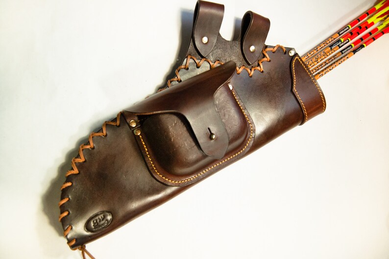 Leather HIP Quiver Archery Quiver LONG Pattern with pocket Etsy