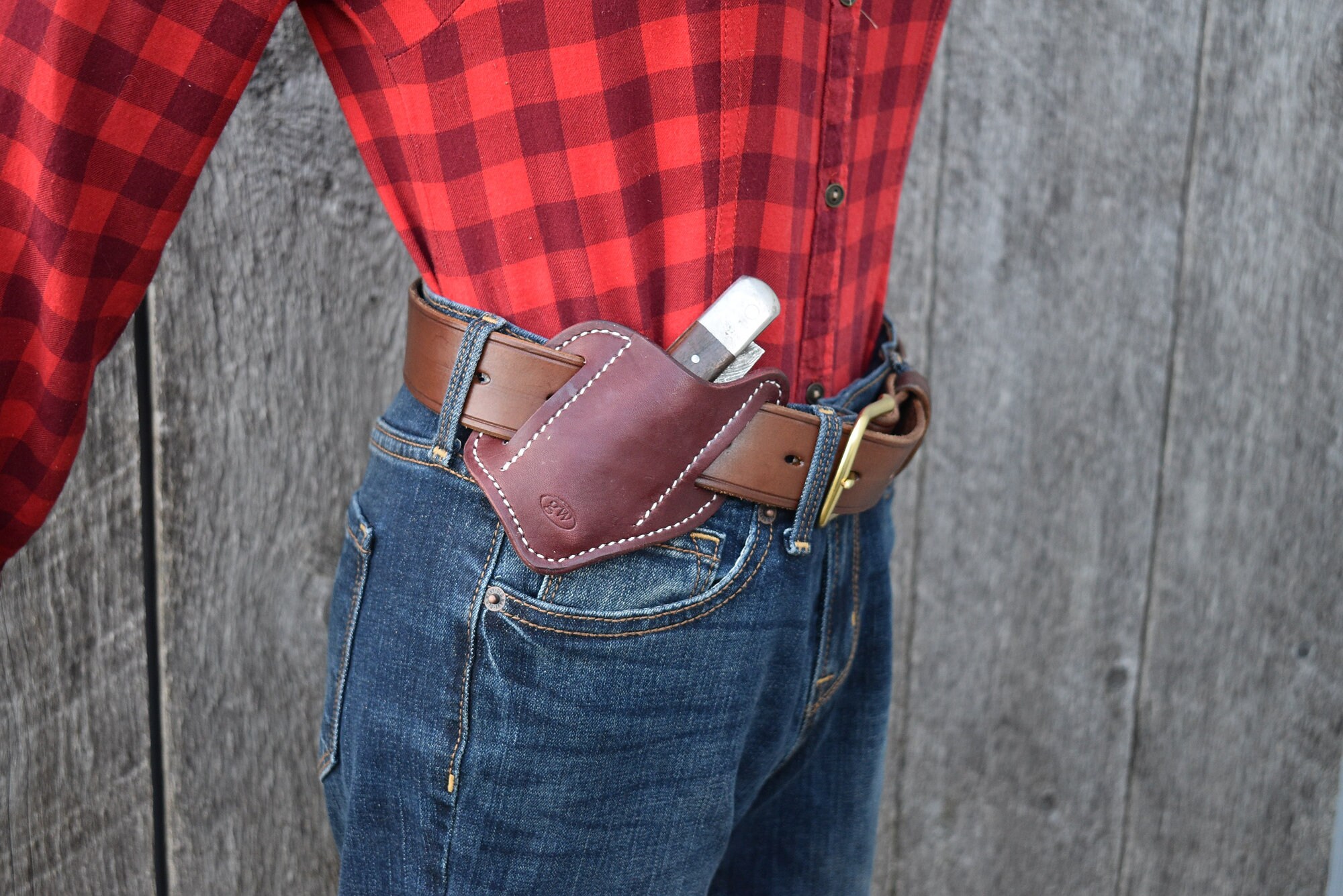 Pancake Knife Sheath Leather Knife Sheath EDC Knife Sheath Etsy