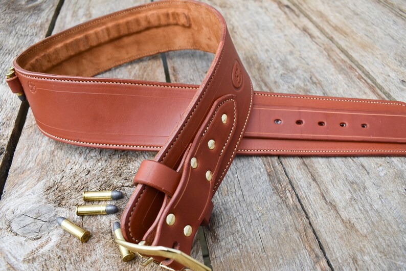 The Thamesville Marauder Leather Gun Belt Western Gun Belt Etsy
