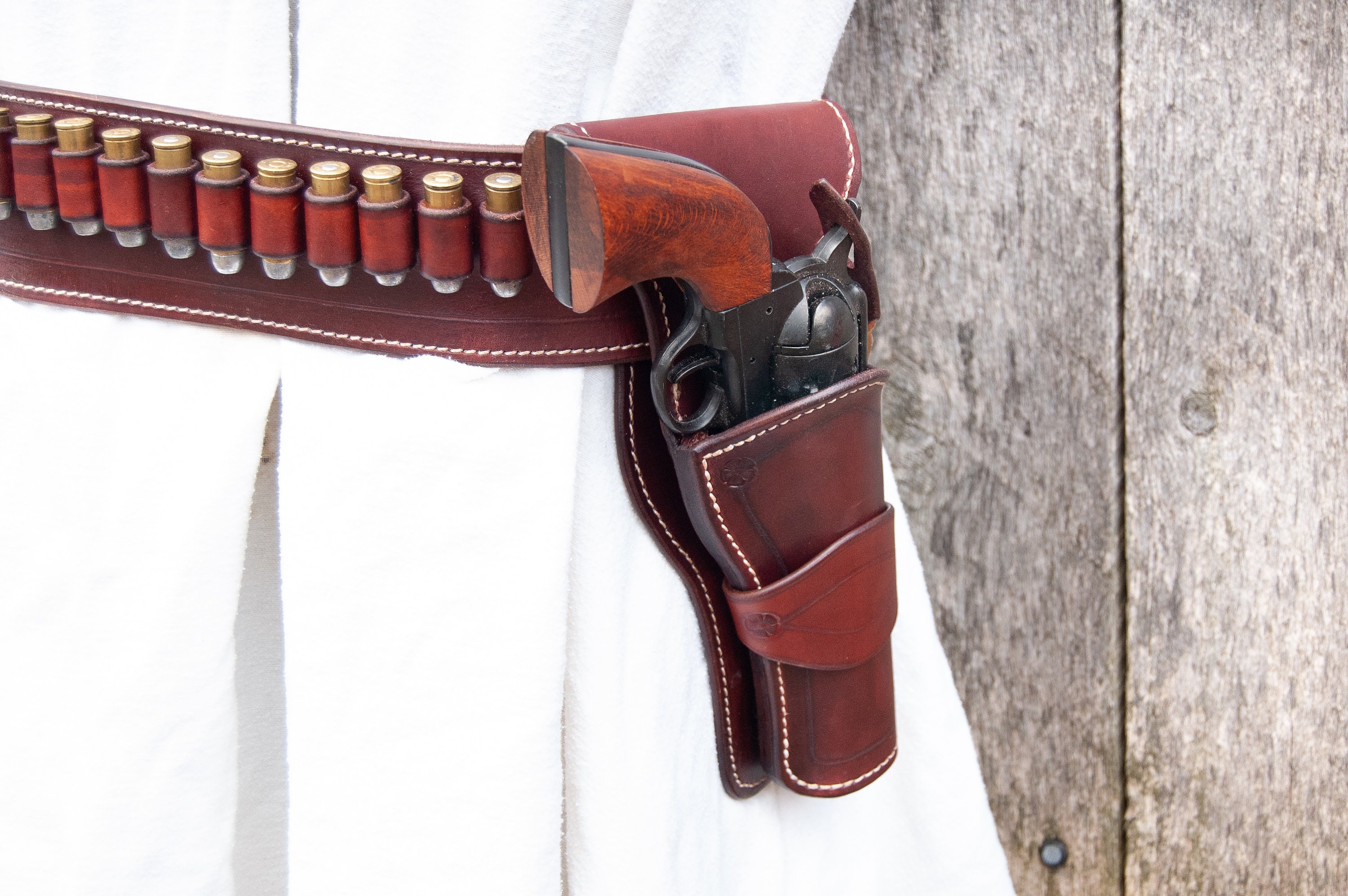 The Thamesville Marauder Leather Gun Belt Western Gun Belt Etsy